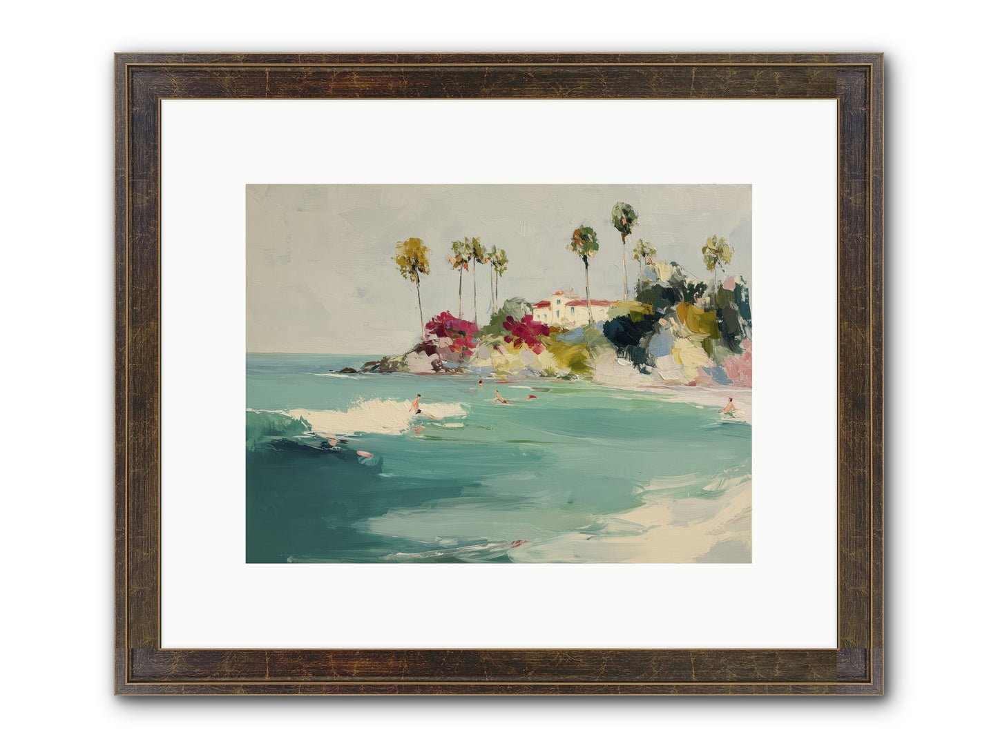 Seaside Souls Framed Print - Slimwoods Black/Gold 12x9