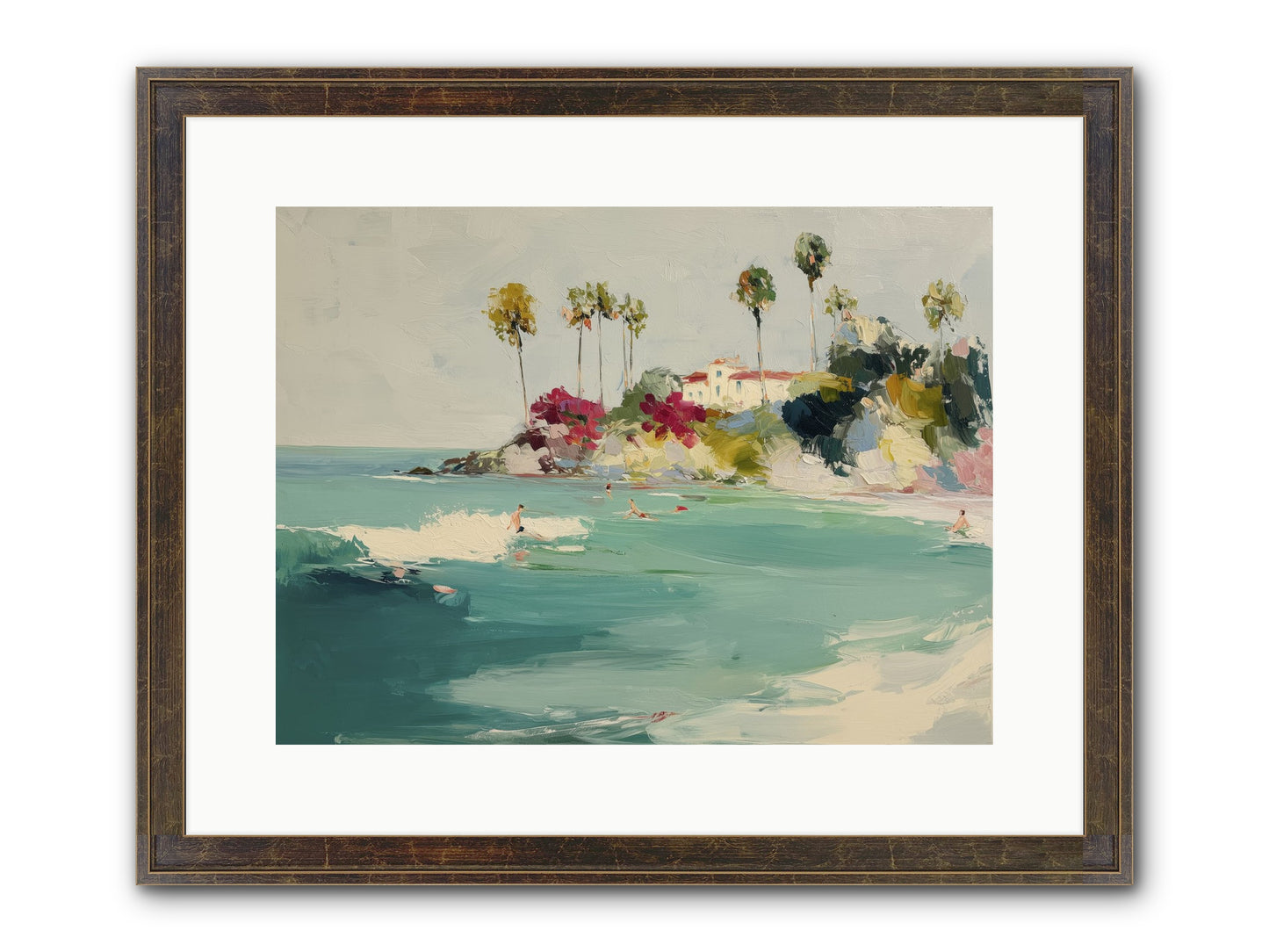 Seaside Souls Framed Print - Slimwoods Black/Gold 16x12