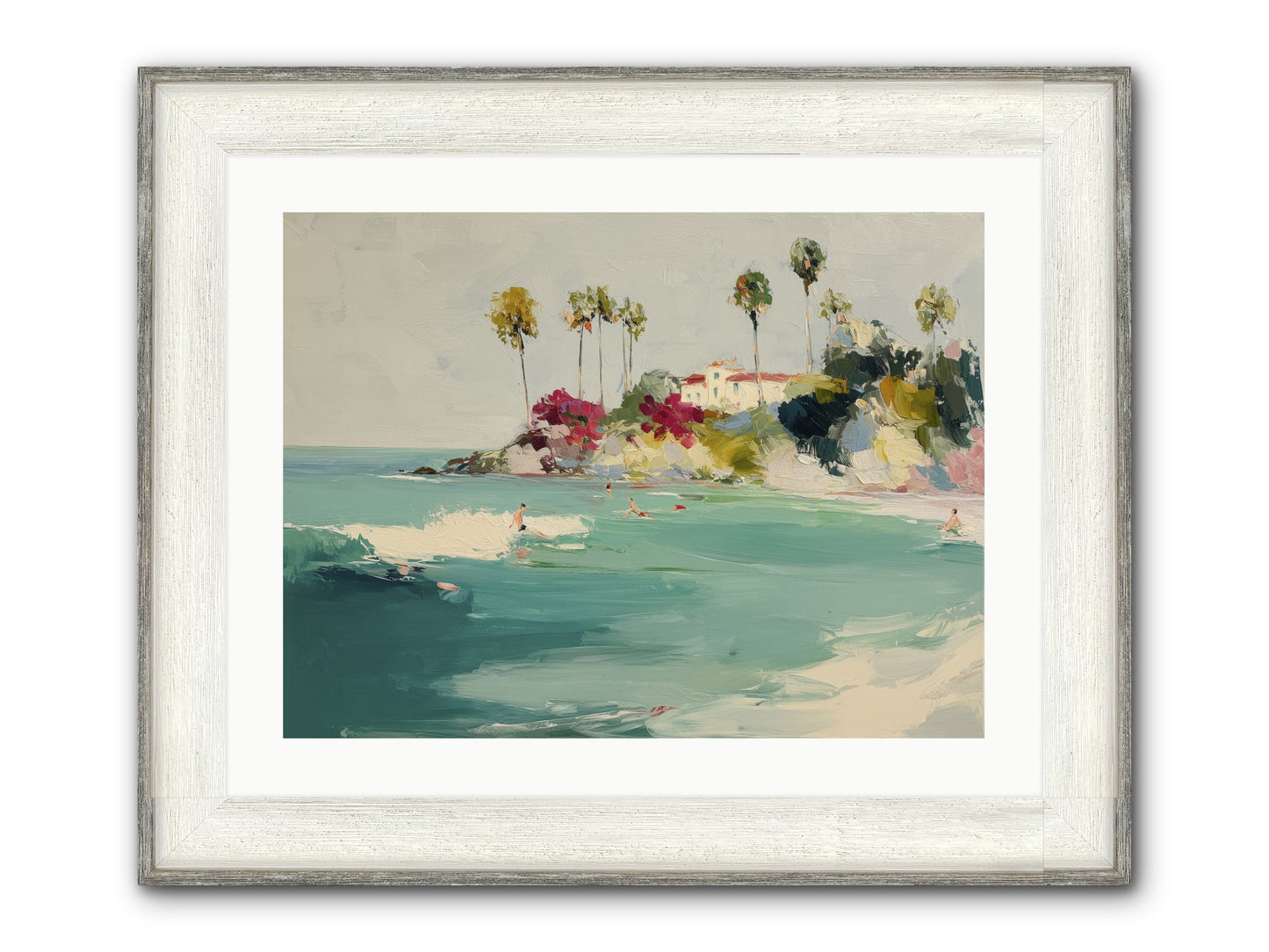 Seaside Souls Framed Print - Driftwood White 24x18