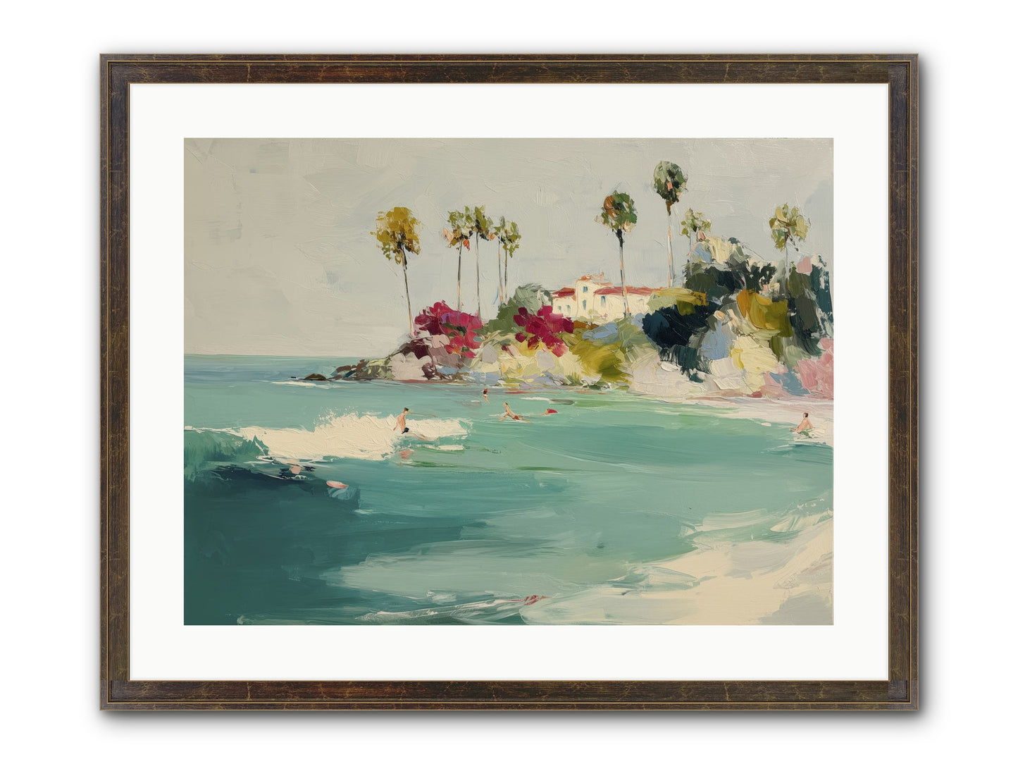 Seaside Souls Framed Print - Slimwoods Black/Gold 24x18