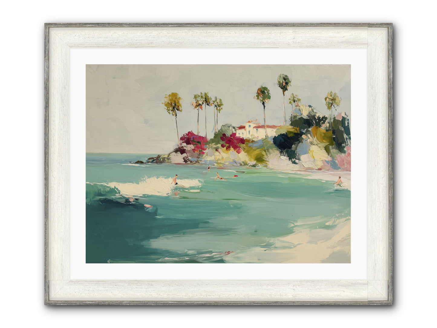 Seaside Souls Framed Print - Driftwood White 32x24