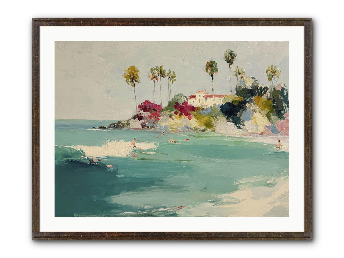 Seaside Souls Framed Print - Slimwoods Black/Gold 32x24
