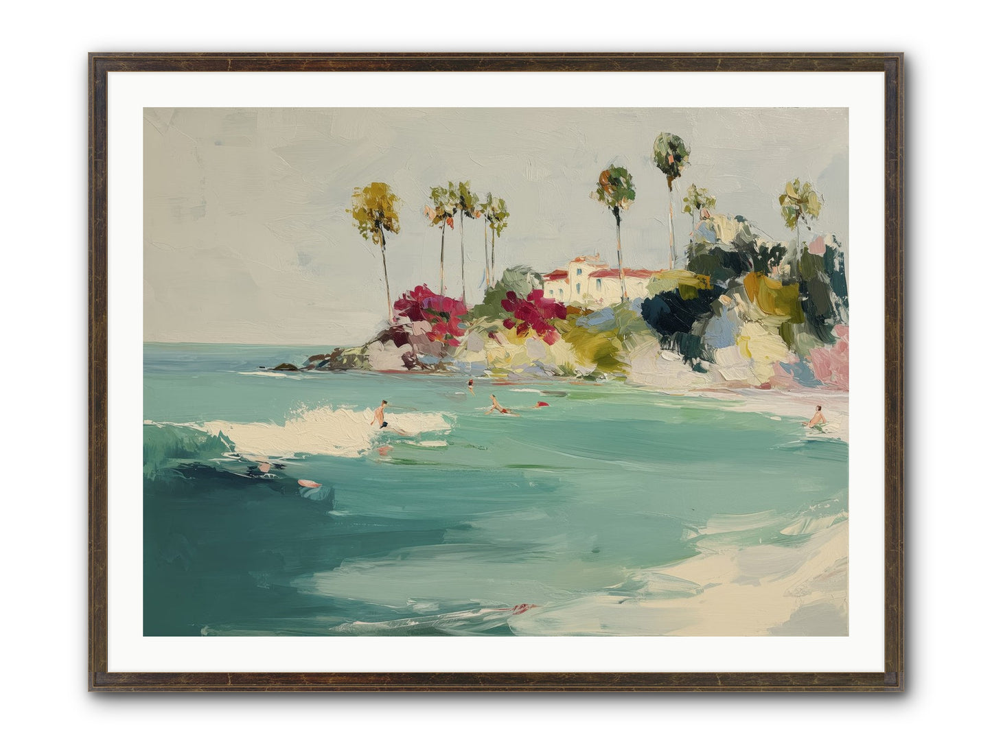 Seaside Souls Framed Print - Slimwoods Black/Gold 40x30