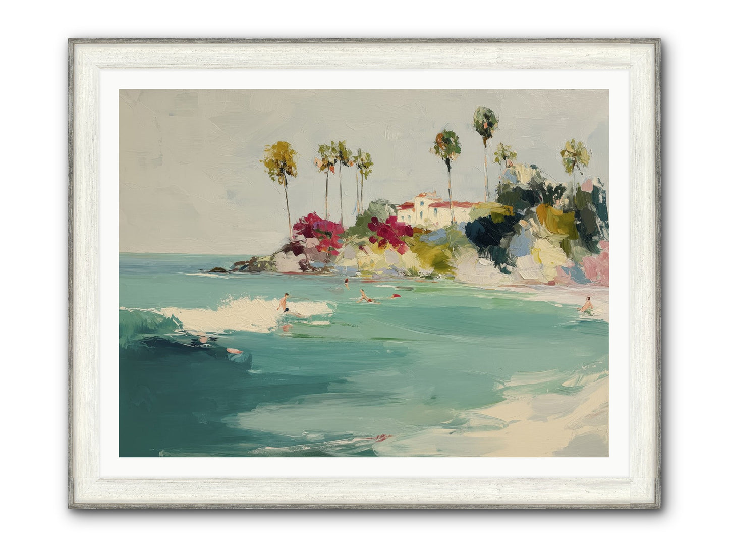 Seaside Souls Framed Print - Driftwood White 48x36