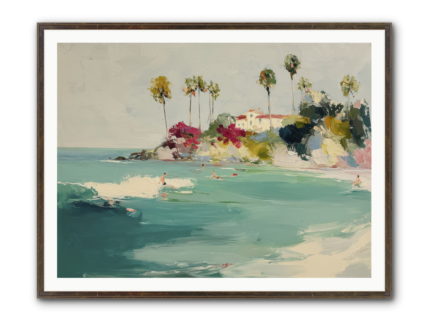 Seaside Souls Framed Print - Slimwoods Black/Gold 48x36