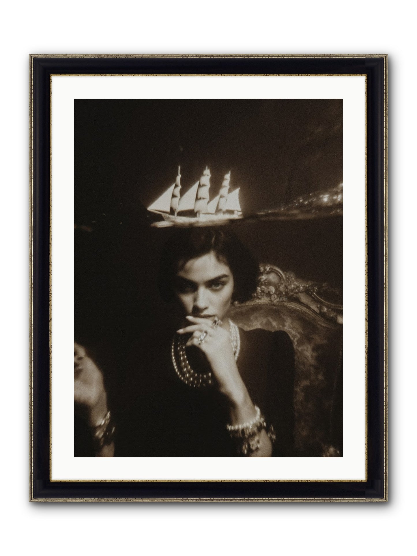 Season of Yes Framed Print - Black & Gold 24x32