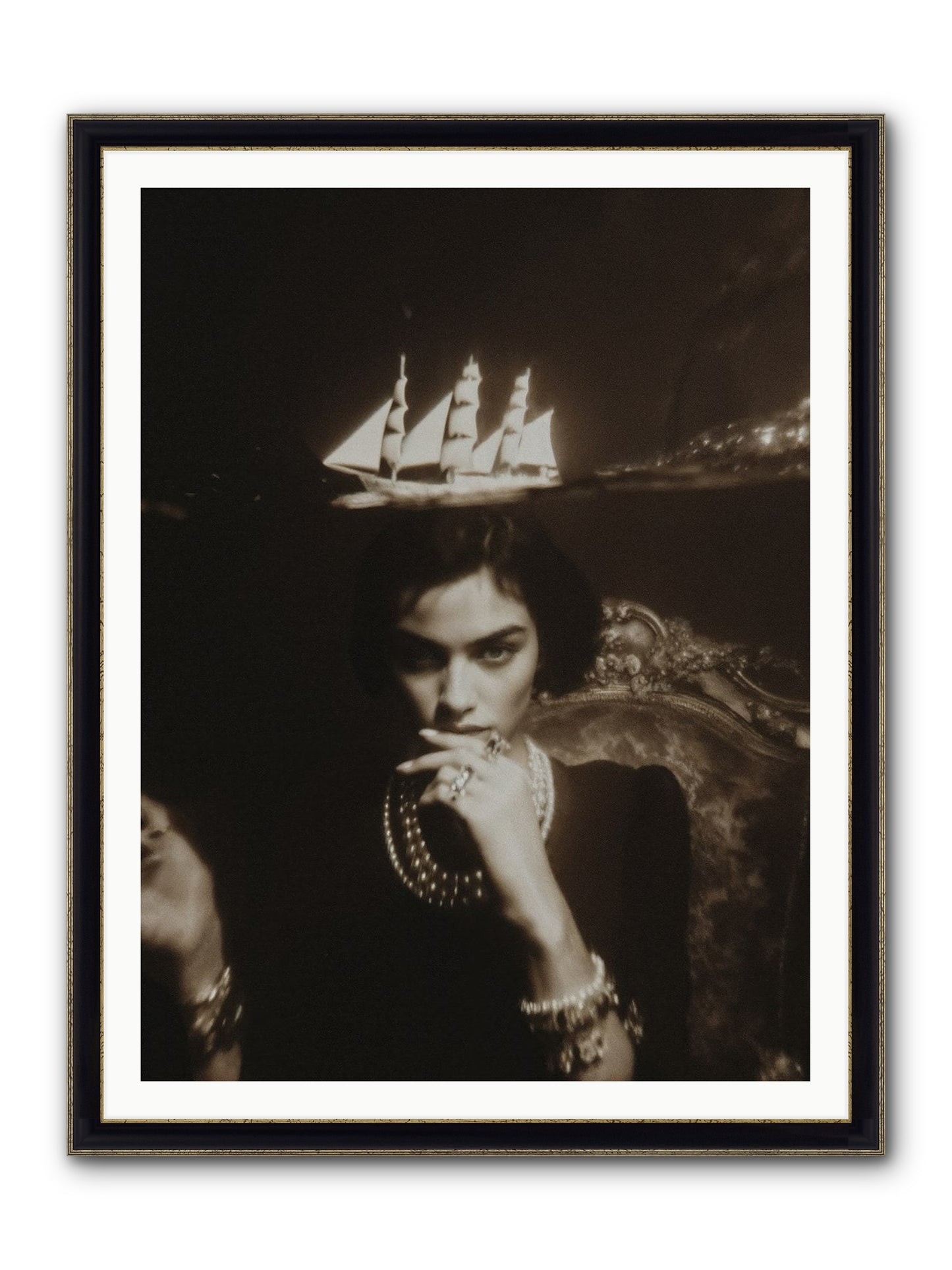 Season of Yes Framed Print - Black & Gold 36x48