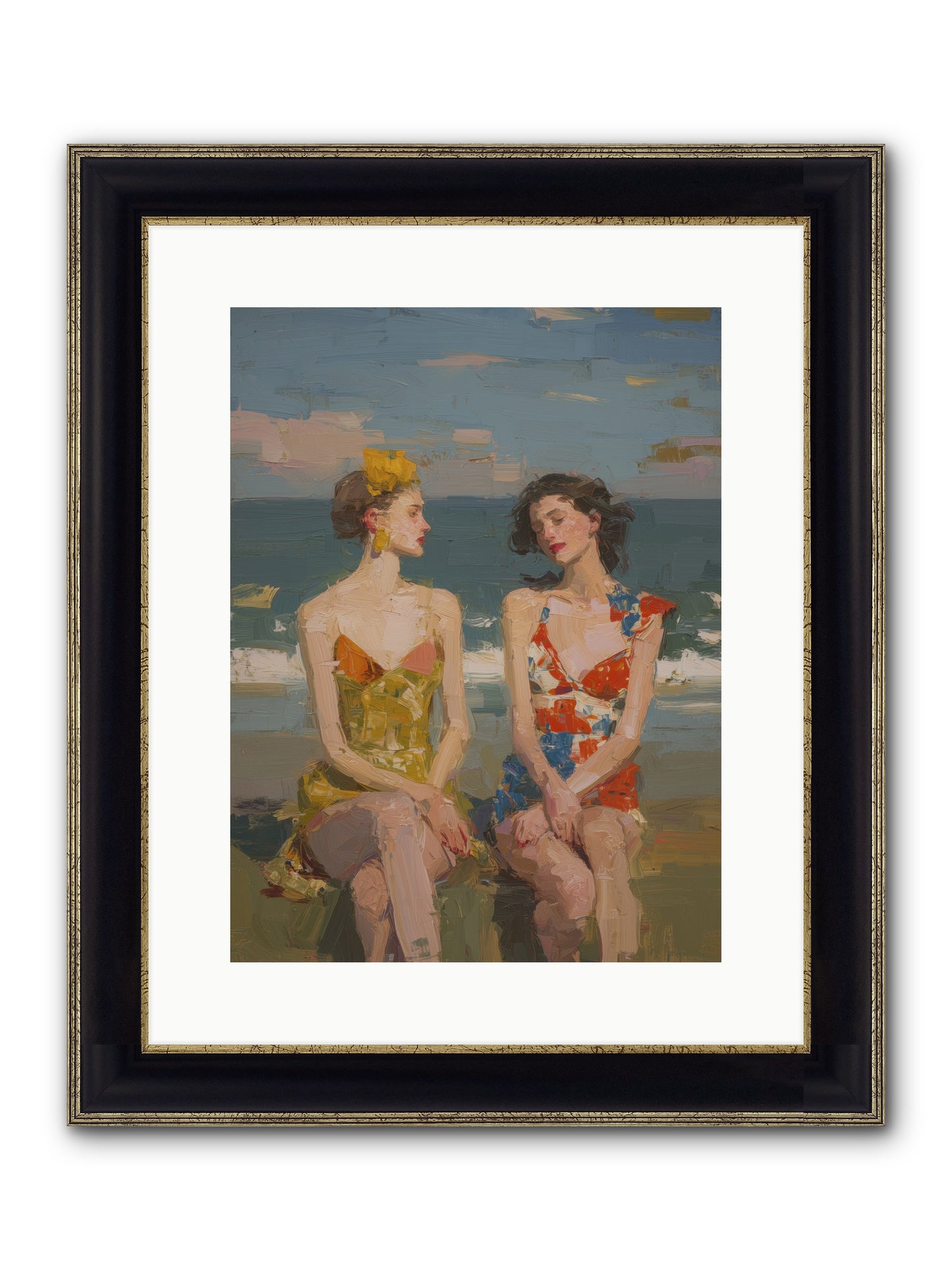 Seasons Of Gold Framed Print - Black & Gold 12x16