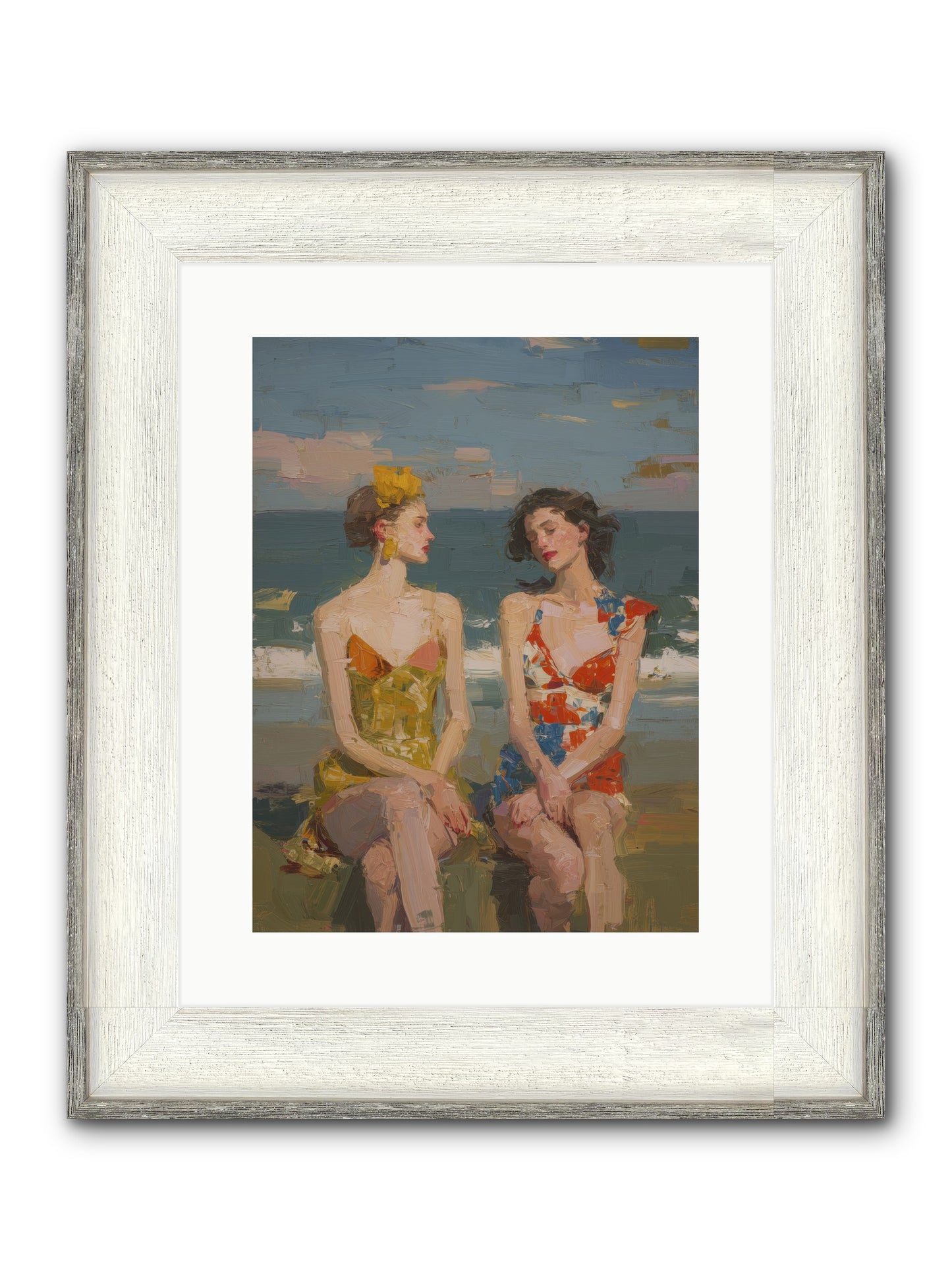 Seasons Of Gold Framed Print - Driftwood White 12x16