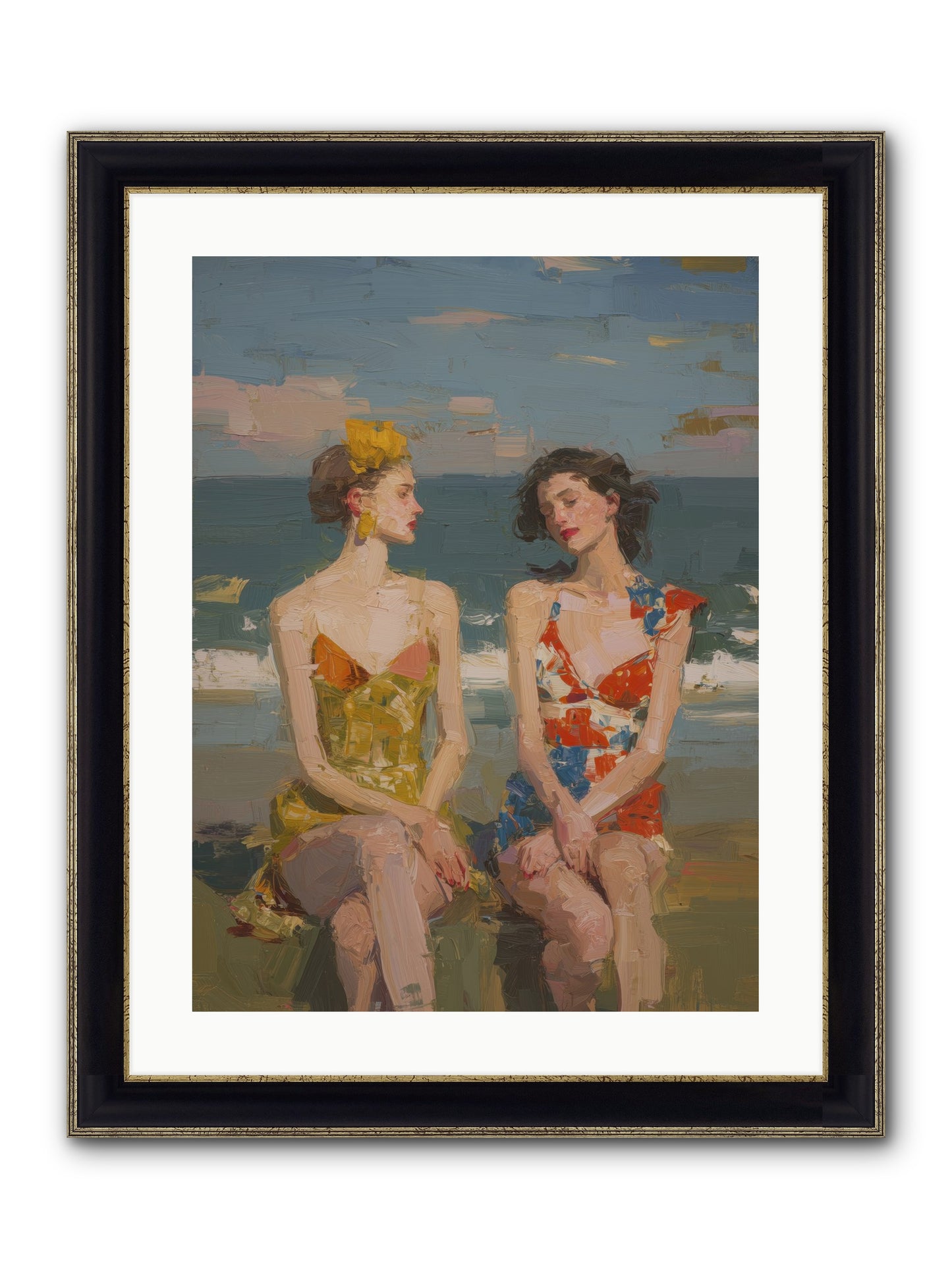 Seasons Of Gold Framed Print - Black & Gold 18x24