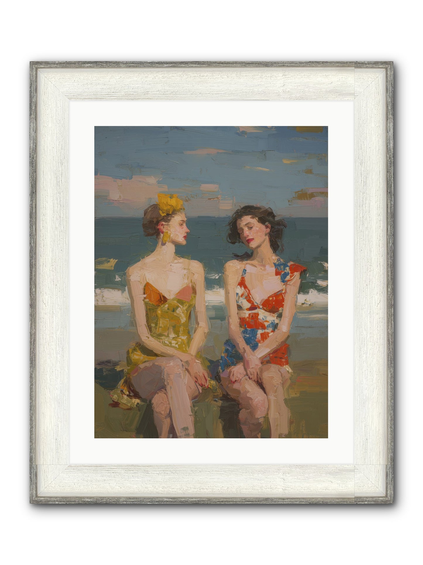 Seasons Of Gold Framed Print - Driftwood White 18x24