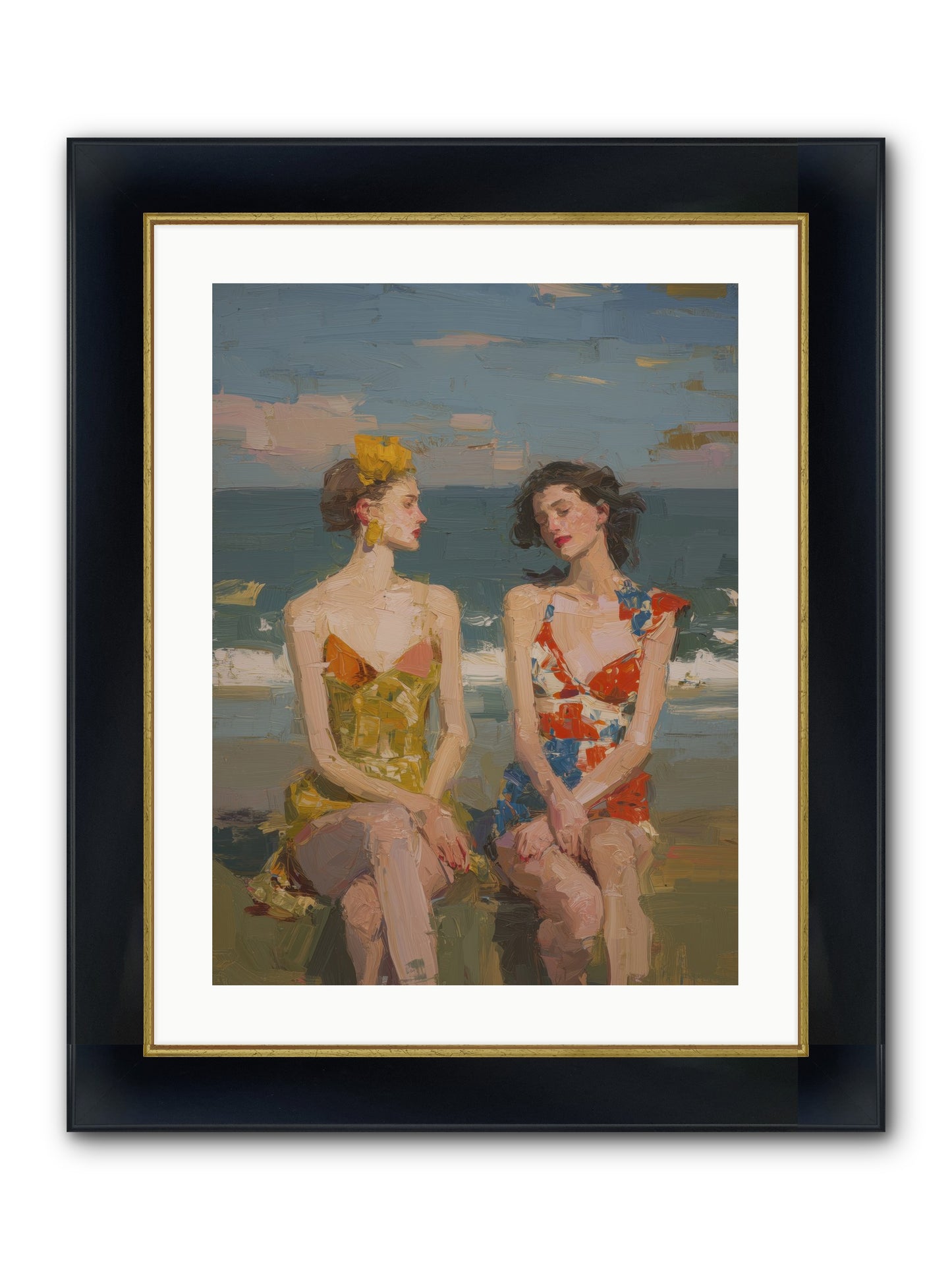 Seasons Of Gold Framed Print - Wide Black w/Gold 18x24