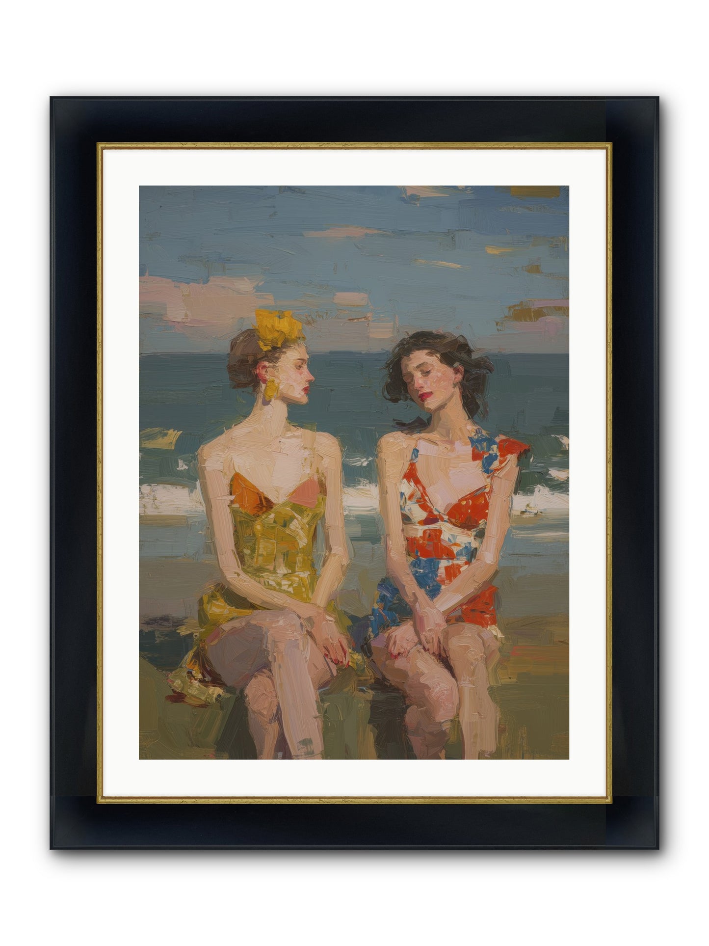 Seasons Of Gold Framed Print - Wide Black w/Gold 24x32