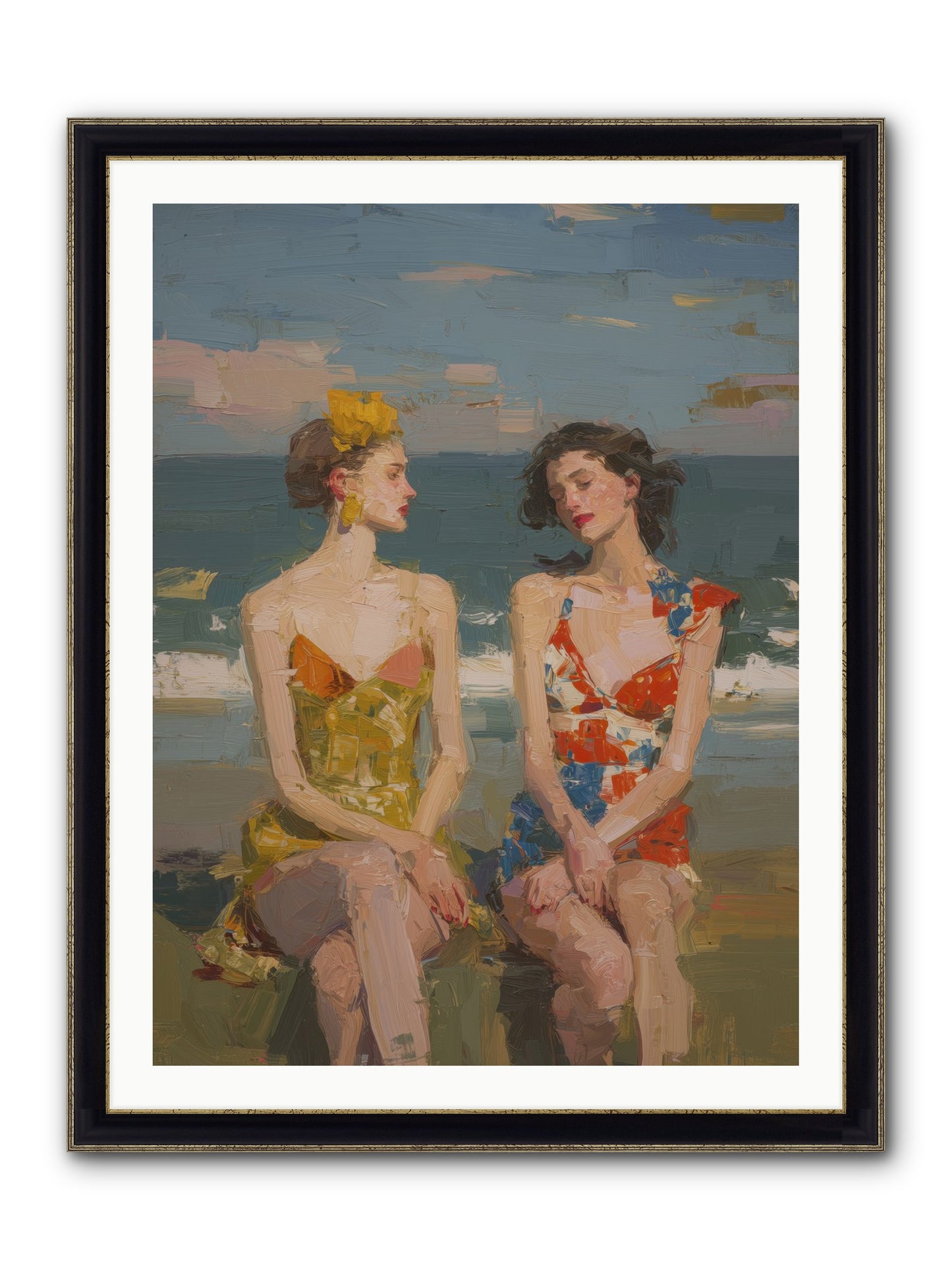 Seasons Of Gold Framed Print - Black & Gold 30x40