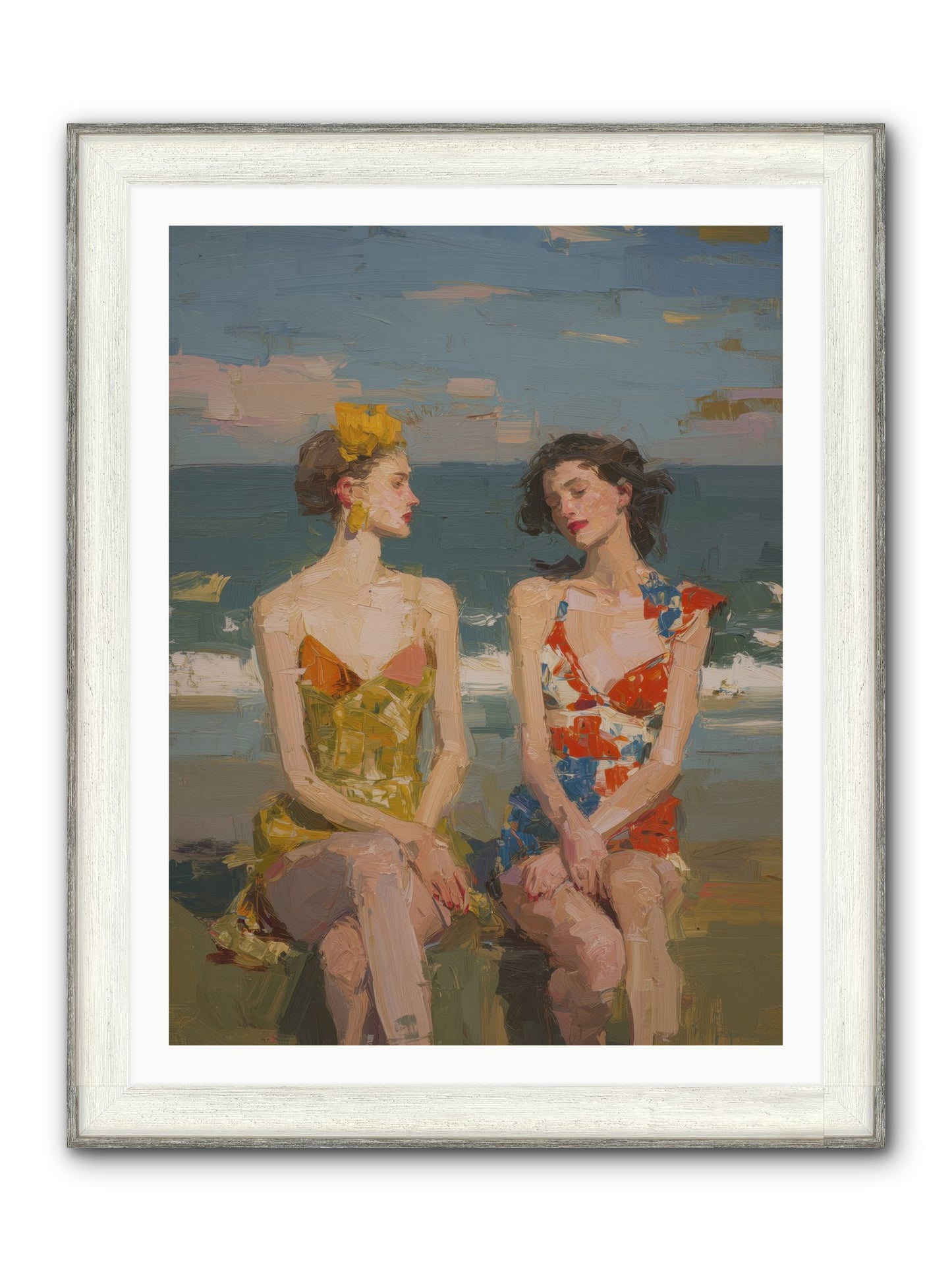Seasons Of Gold Framed Print - Driftwood White 30x40