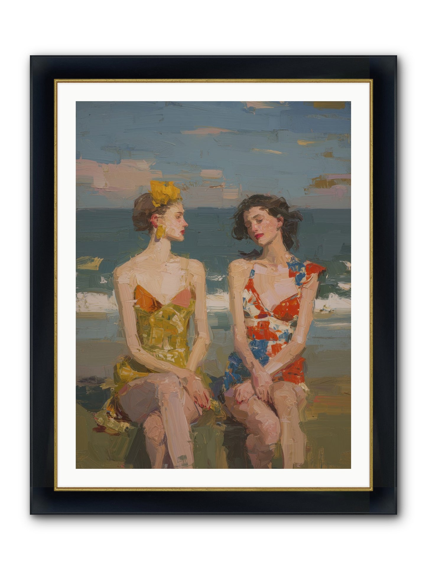 Seasons Of Gold Framed Print - Wide Black w/Gold 30x40