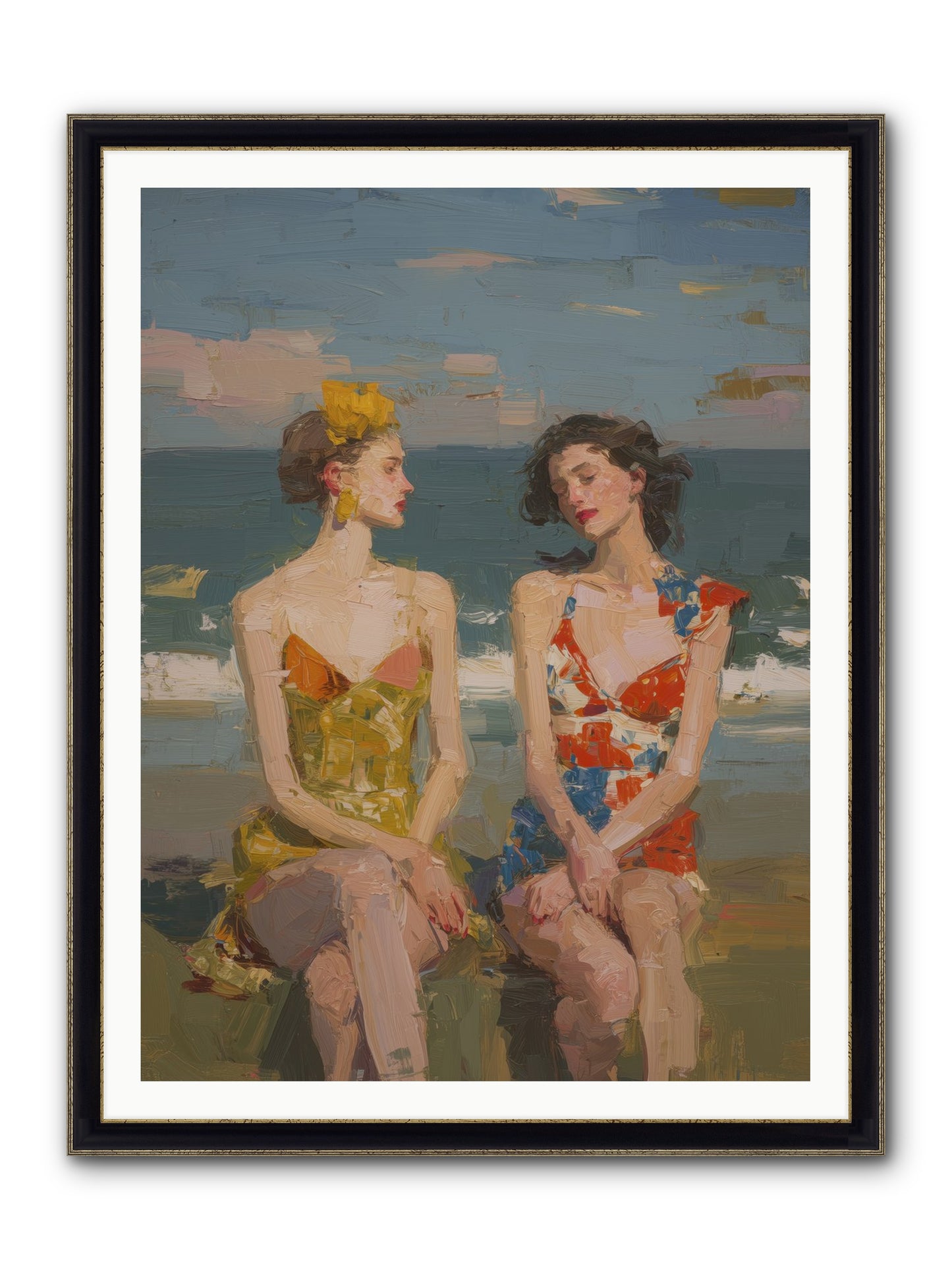 Seasons Of Gold Framed Print - Black & Gold 36x48