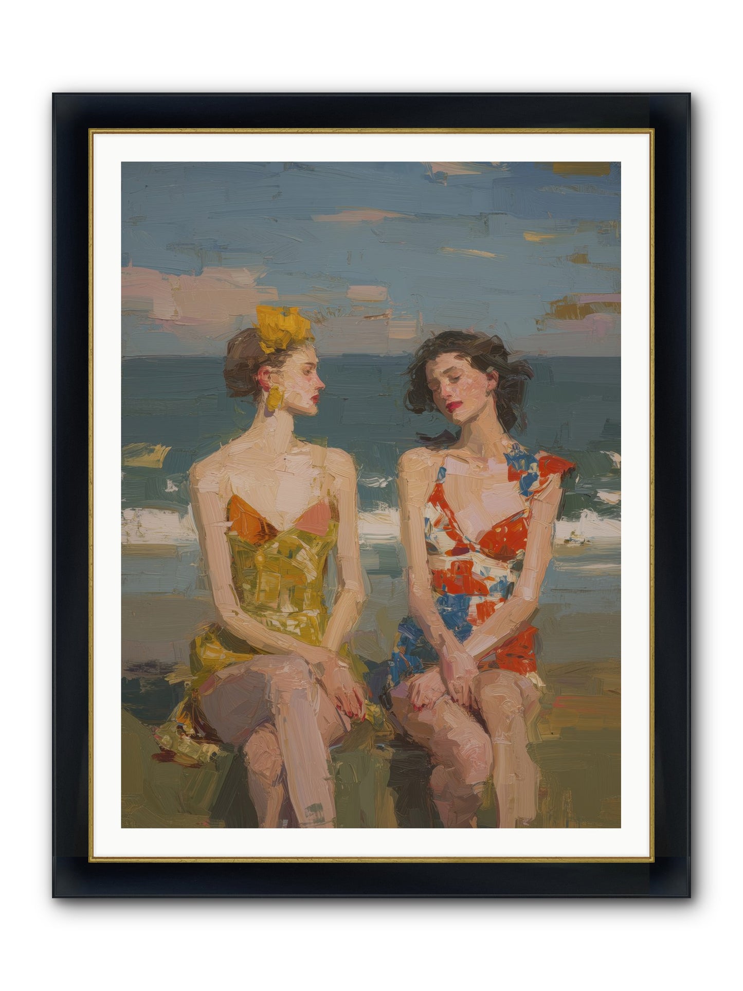 Seasons Of Gold Framed Print - Wide Black w/Gold 36x48