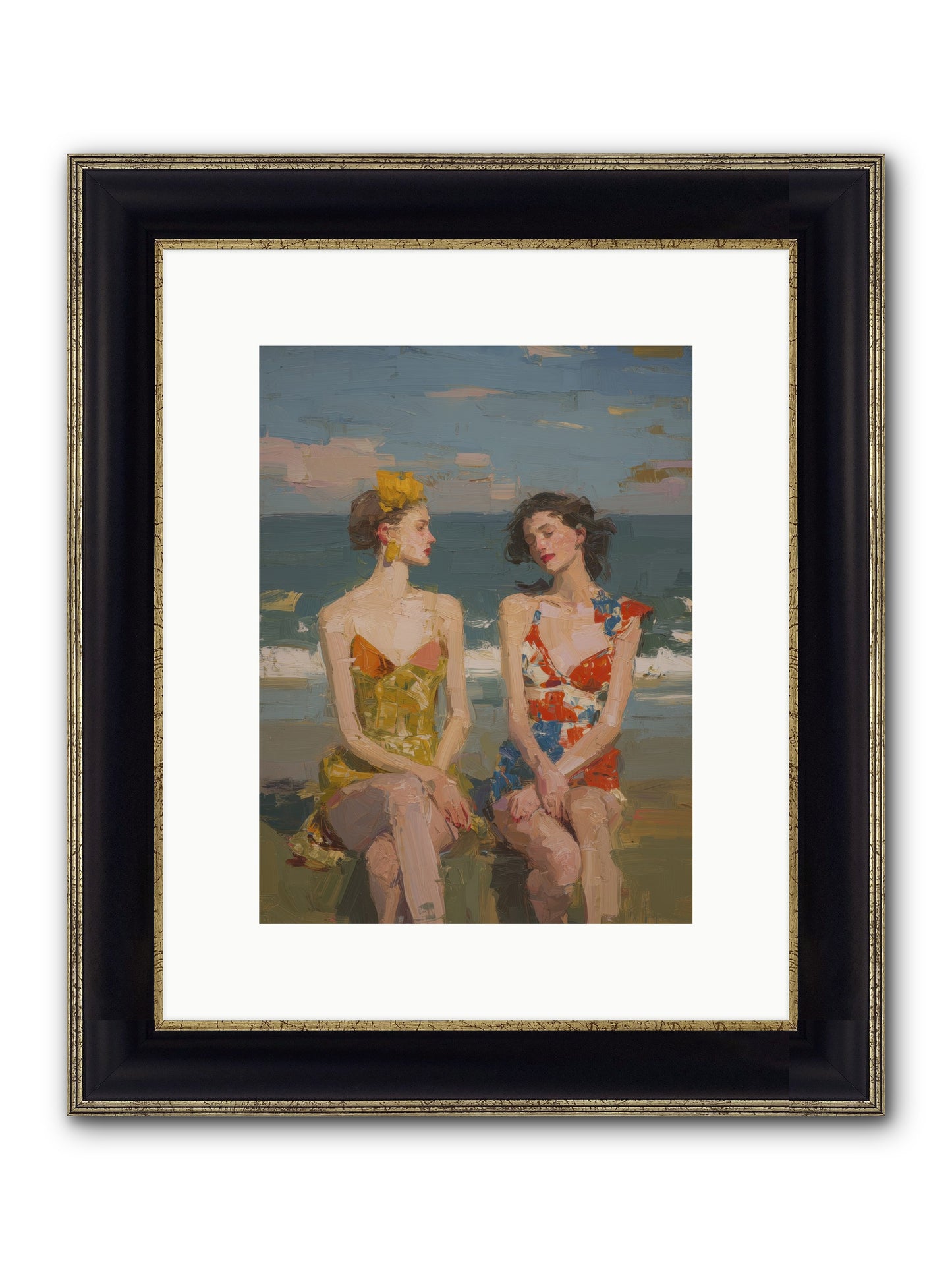 Seasons Of Gold Framed Print - Black & Gold 9x12