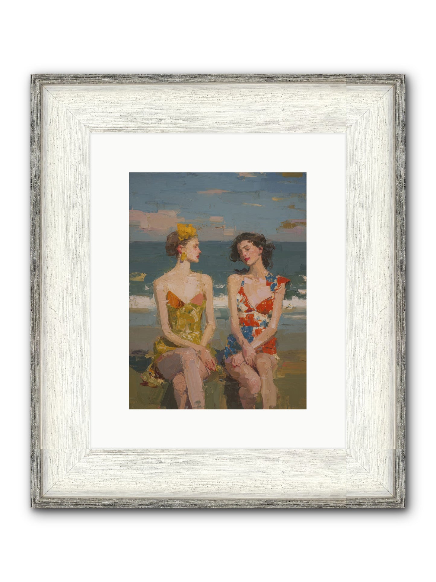 Seasons Of Gold Framed Print - Driftwood White 9x12
