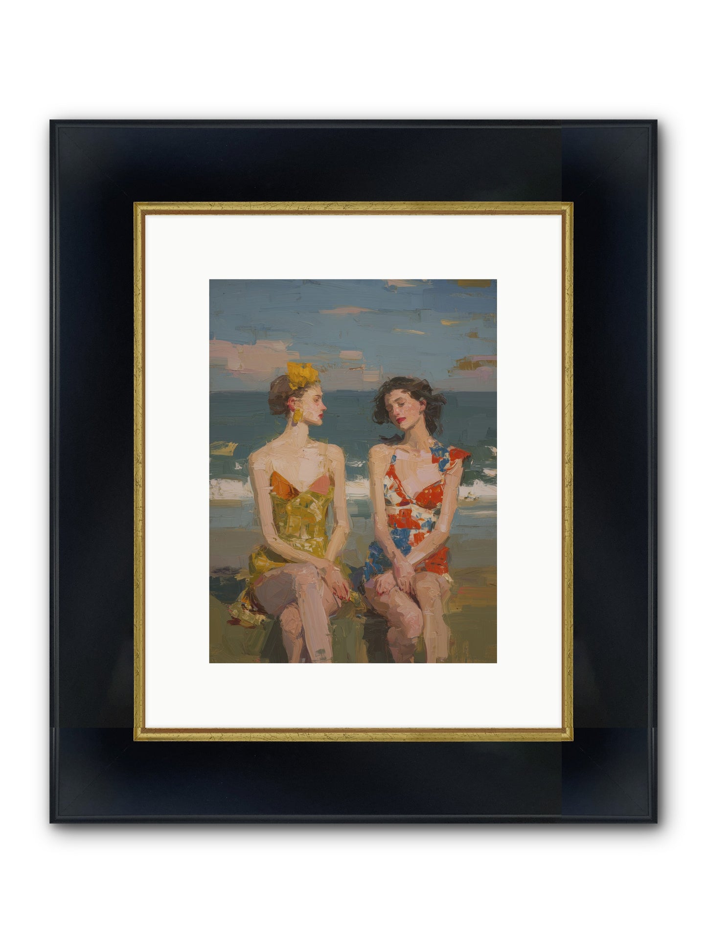 Seasons Of Gold Framed Print - Wide Black w/Gold 9x12
