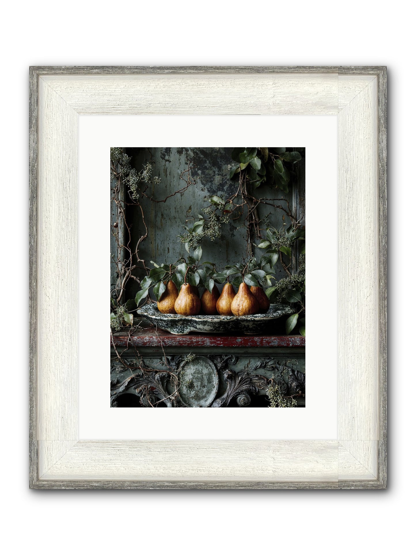 Seasons Write Poetry Framed Print - Driftwood White 12x16