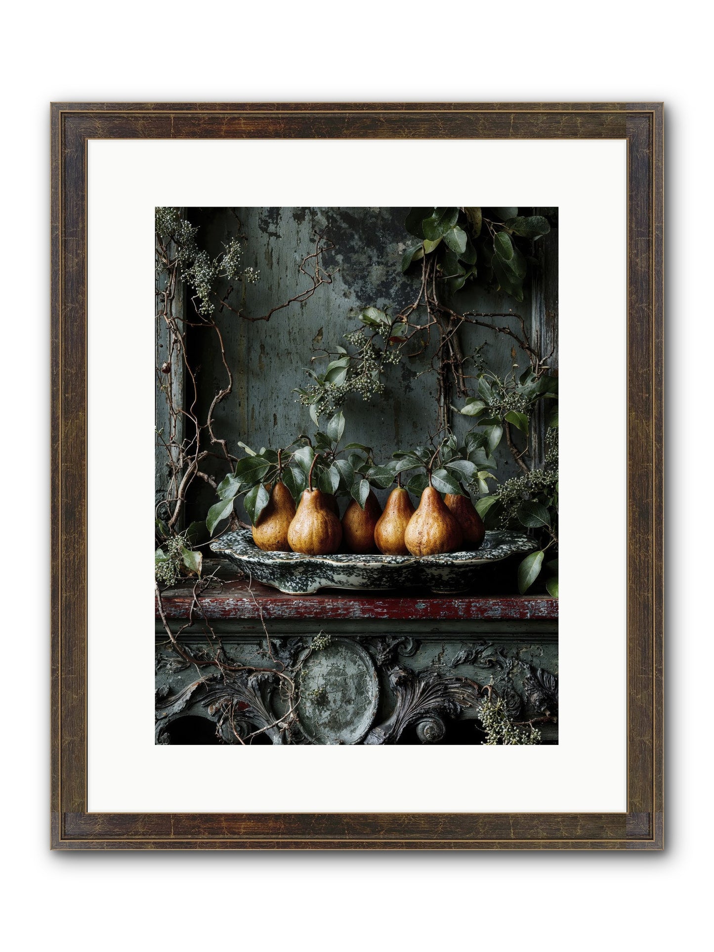 Seasons Write Poetry Framed Print - Slimwoods Black/Gold 12x16