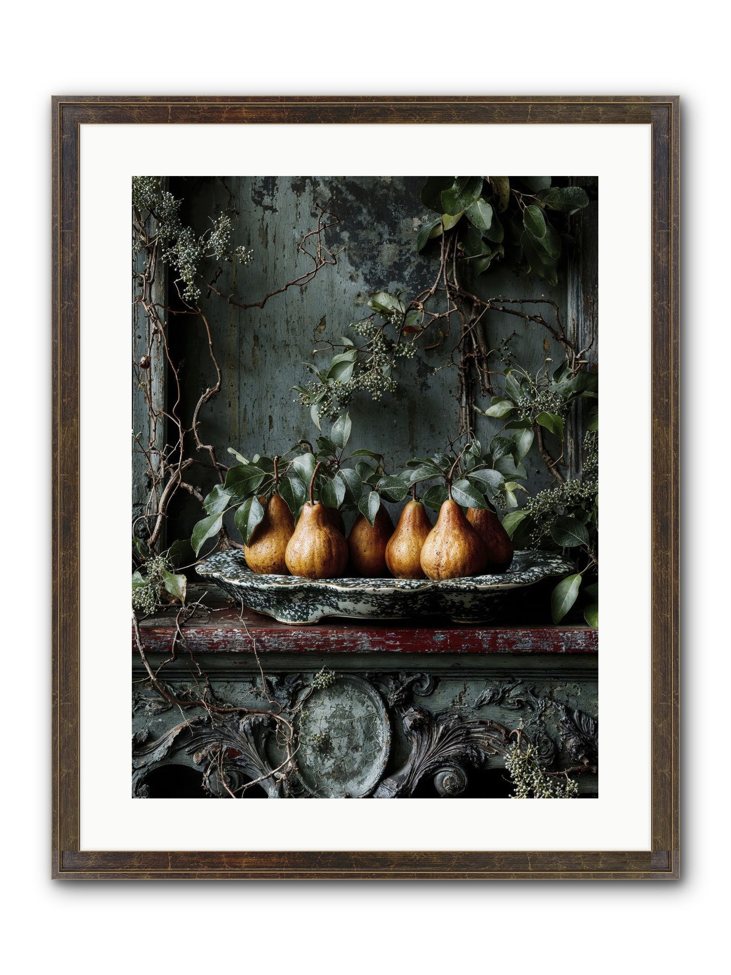 Seasons Write Poetry Framed Print - Slimwoods Black/Gold 18x24
