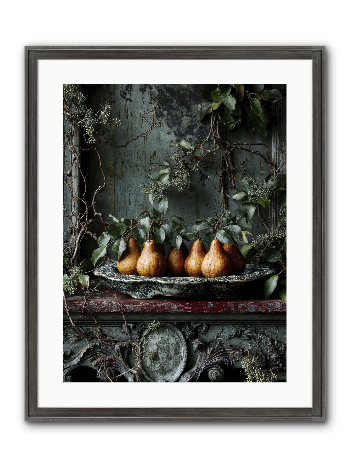 Seasons Write Poetry Framed Print - Slimwoods Black/Silver 18x24