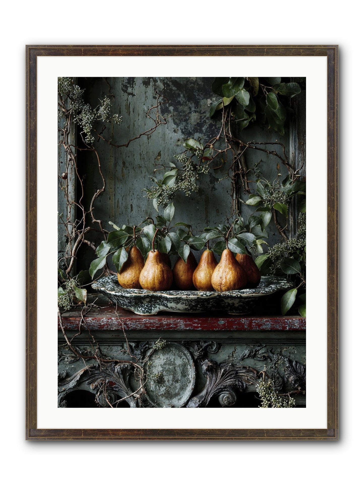 Seasons Write Poetry Framed Print - Slimwoods Black/Gold 24x32