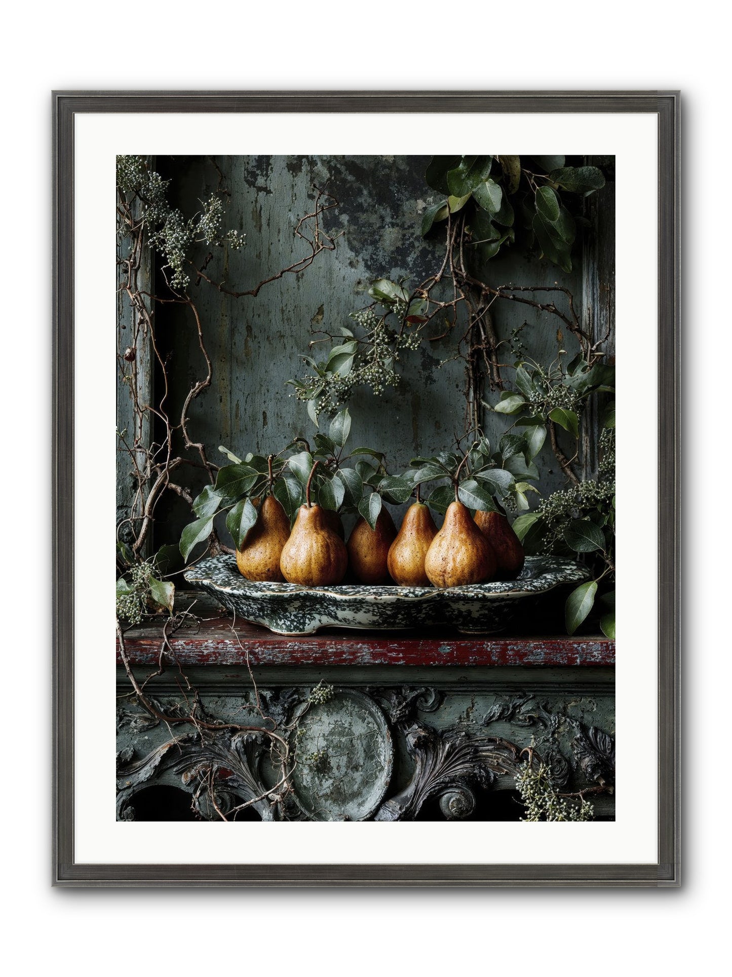 Seasons Write Poetry Framed Print - Slimwoods Black/Silver 24x32