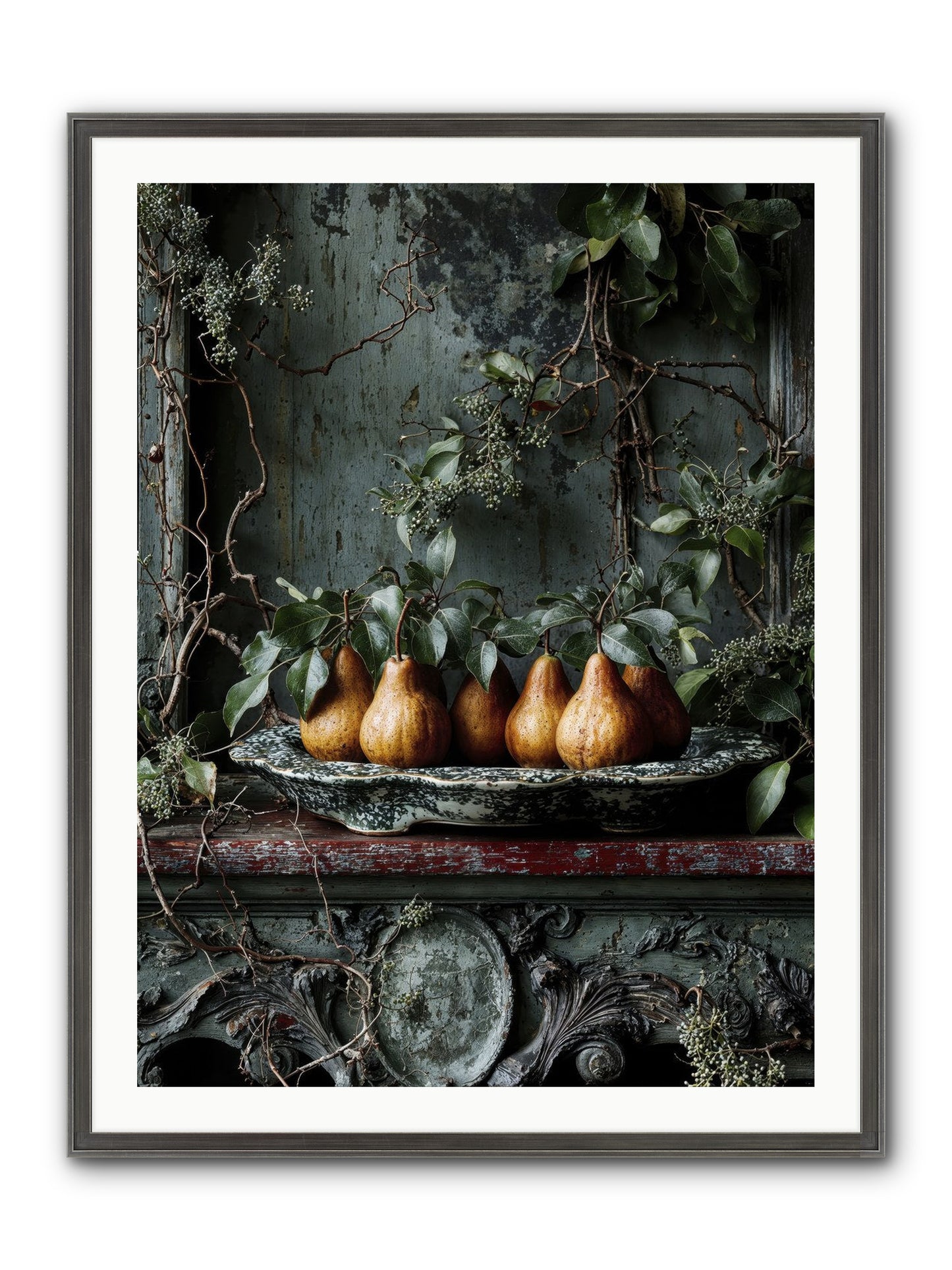 Seasons Write Poetry Framed Print - Slimwoods Black/Silver 30x40