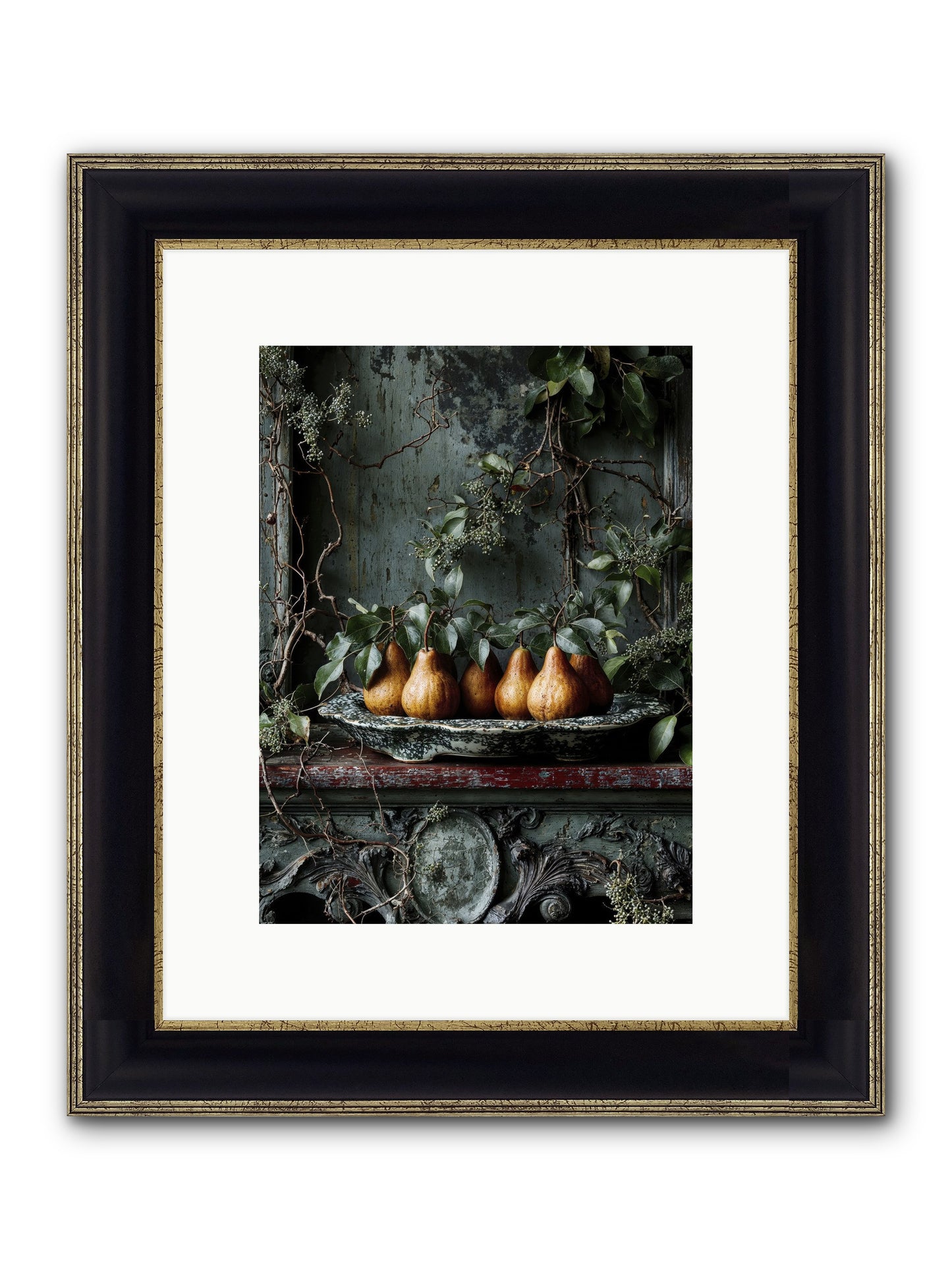 Seasons Write Poetry Framed Print - Black & Gold 9x12