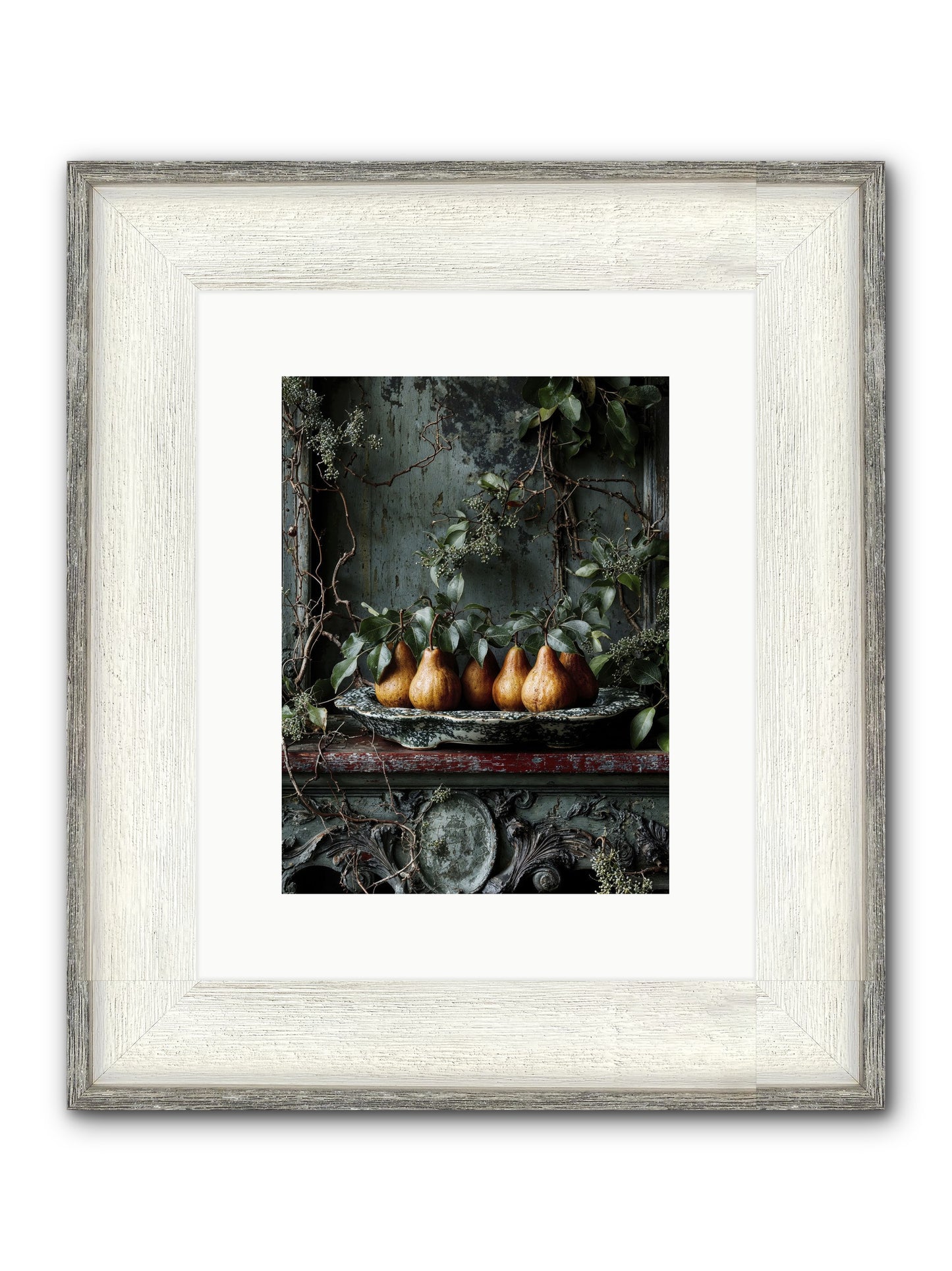 Seasons Write Poetry Framed Print - Driftwood White 9x12