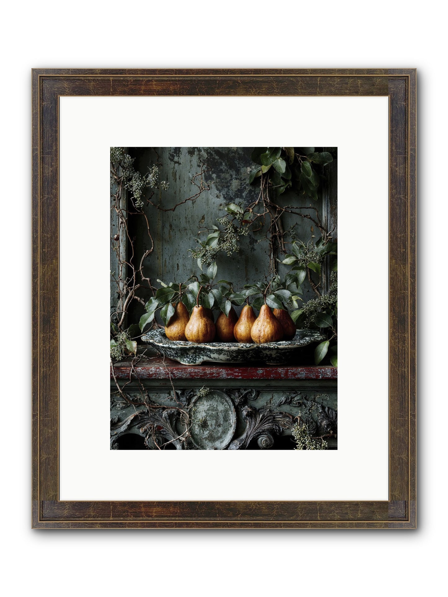 Seasons Write Poetry Framed Print - Slimwoods Black/Gold 9x12