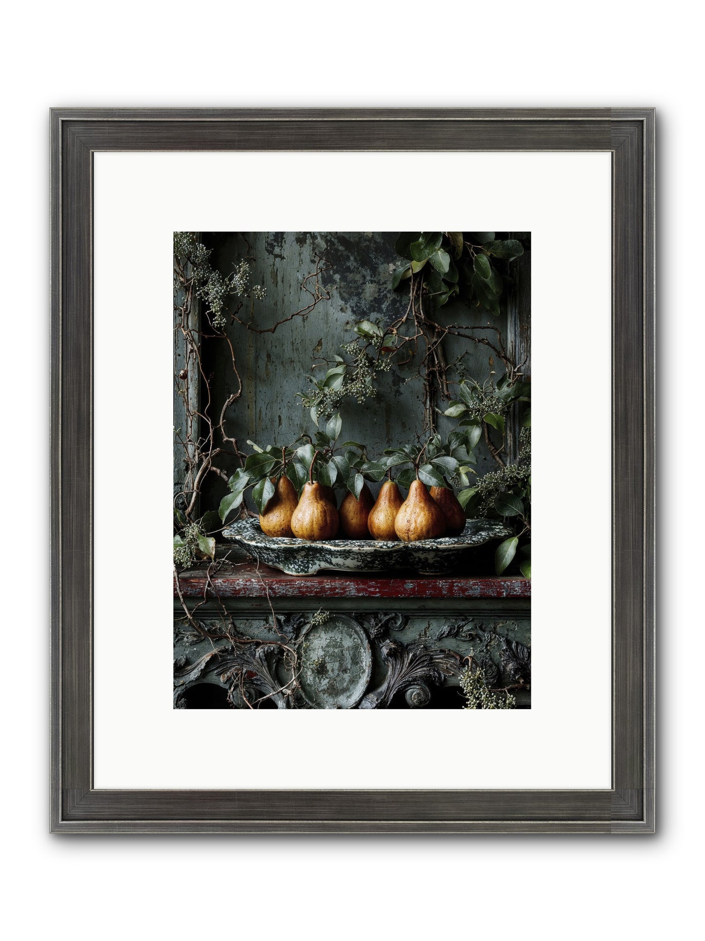 Seasons Write Poetry Framed Print - Slimwoods Black/Silver 9x12