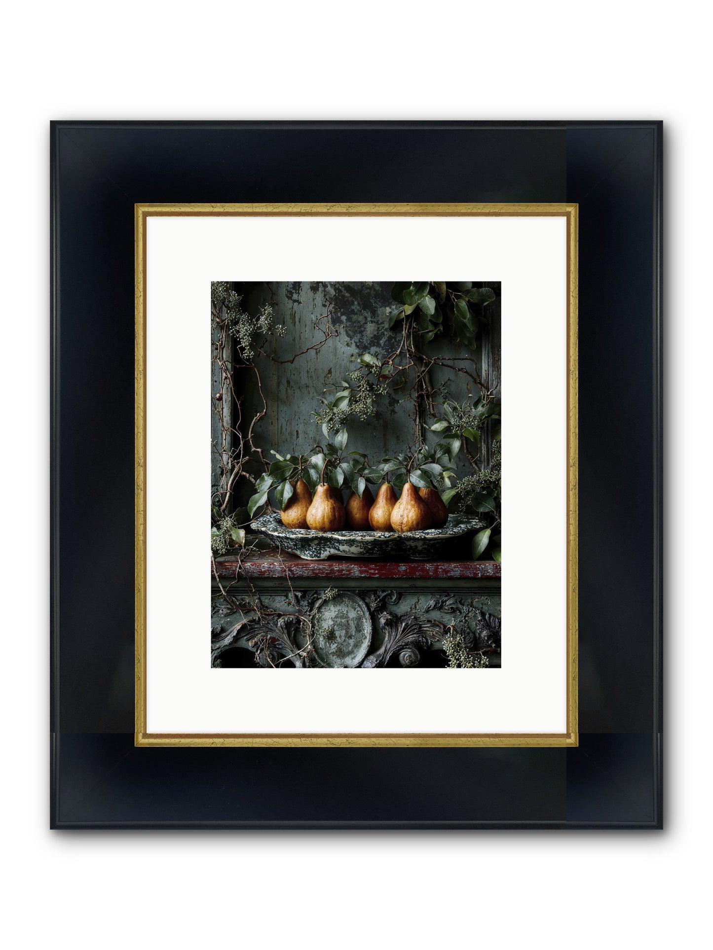 Seasons Write Poetry Framed Print - Wide Black w/Gold 9x12