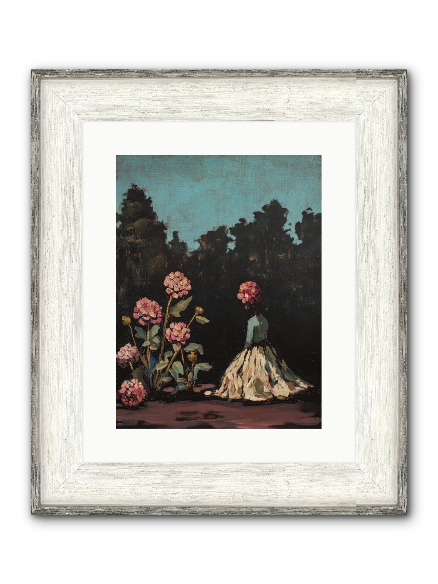Secret Bloomer Framed Print - Driftwood White 12x16