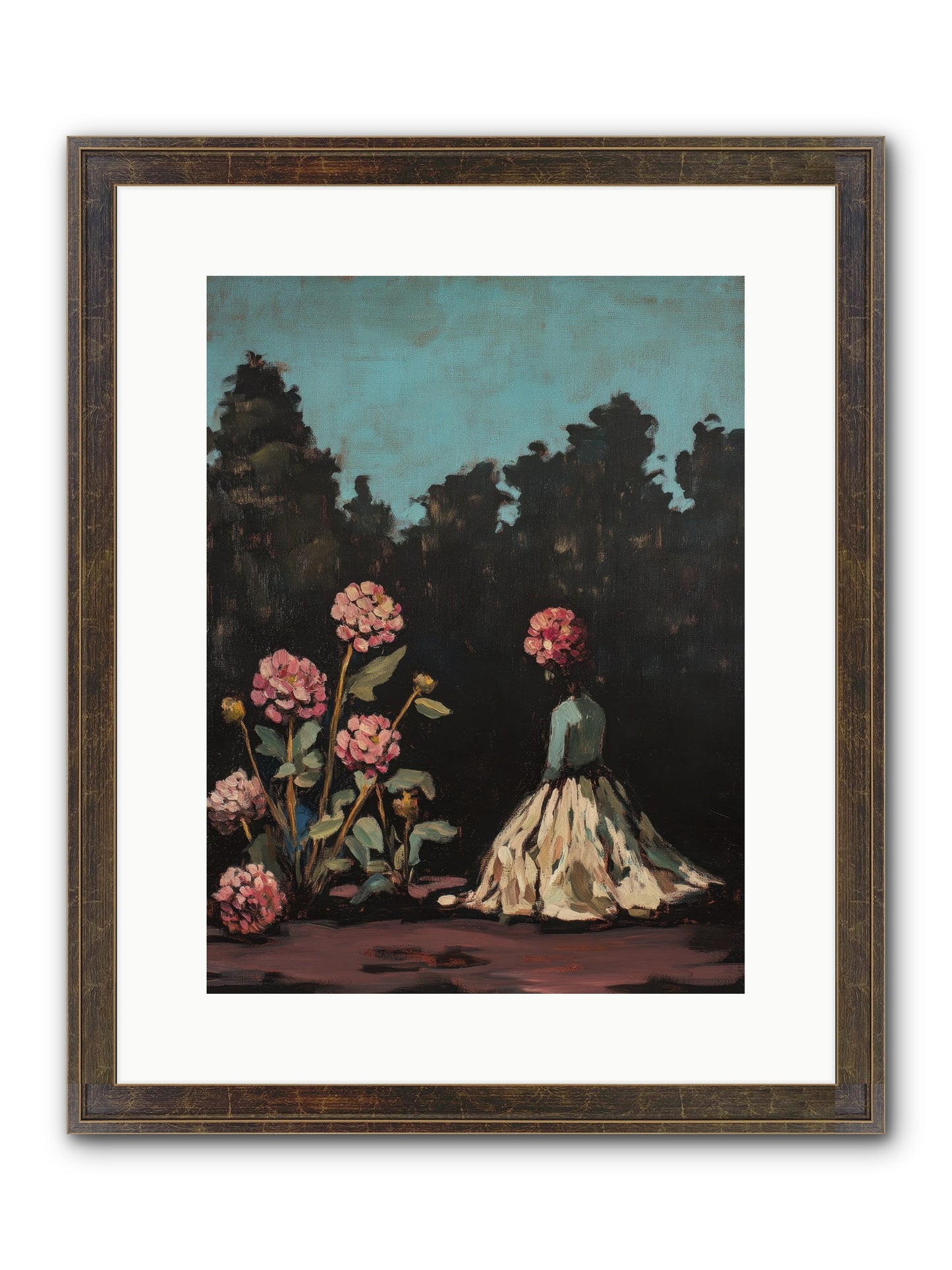 Secret Bloomer Framed Print - Slimwoods Black/Gold 12x16