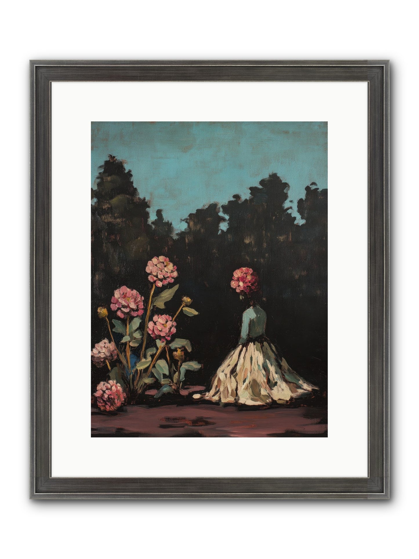 Secret Bloomer Framed Print - Slimwoods Black/Silver 12x16