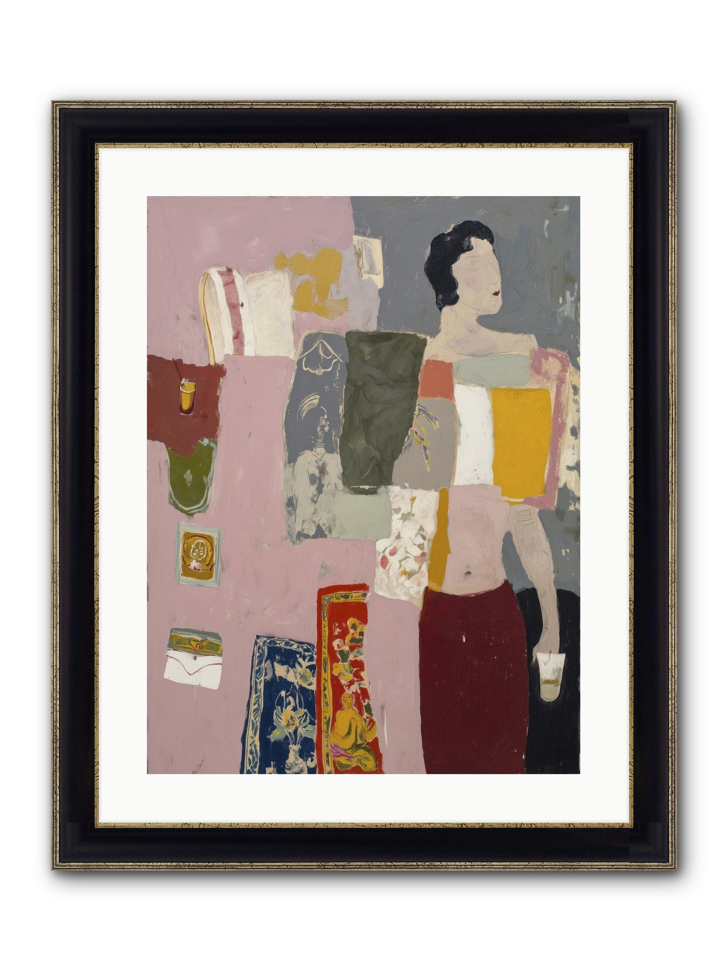 Secret Correspondence Framed Print - Black & Gold 18x24