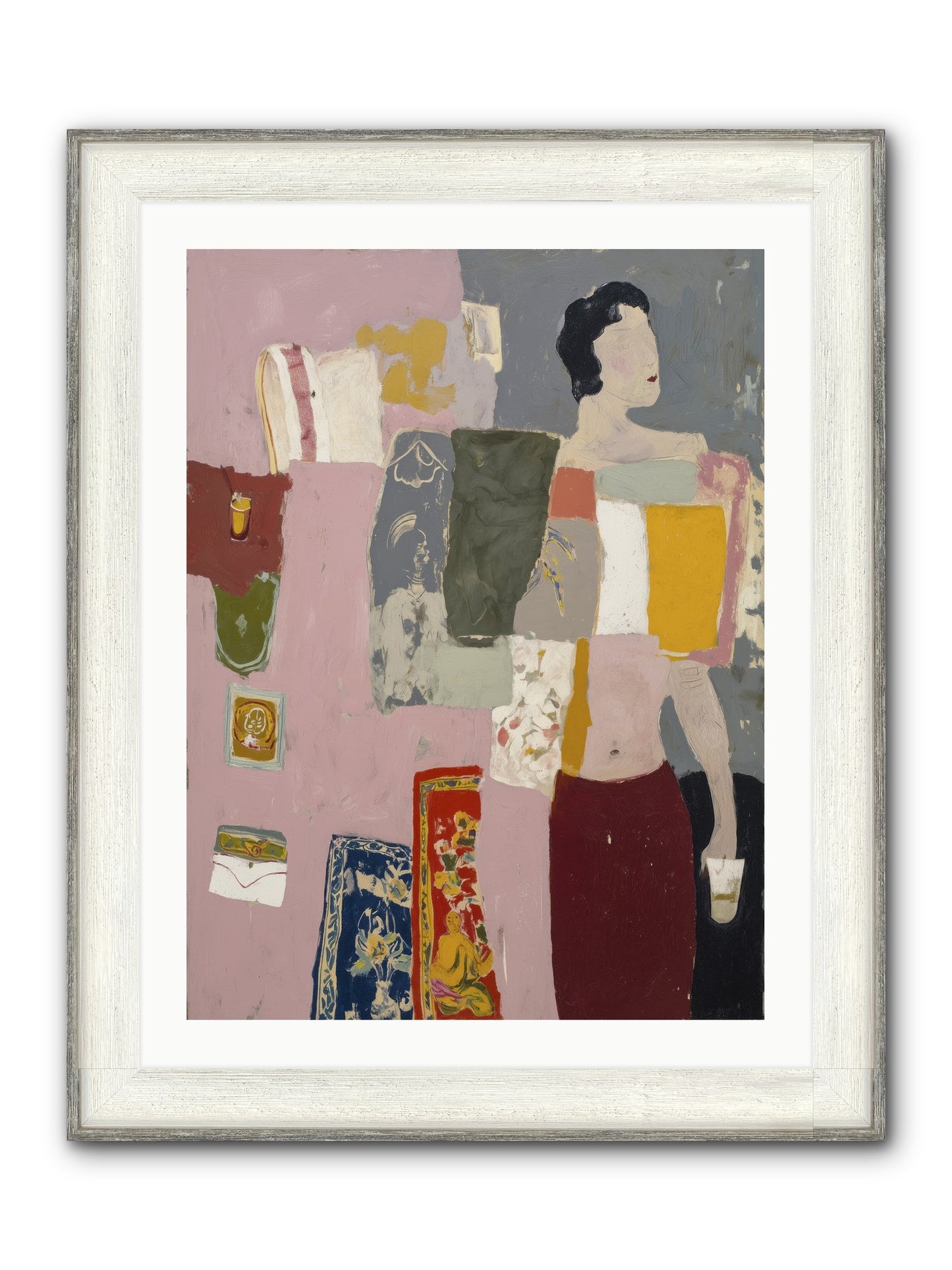 Secret Correspondence Framed Print - Driftwood White 24x32