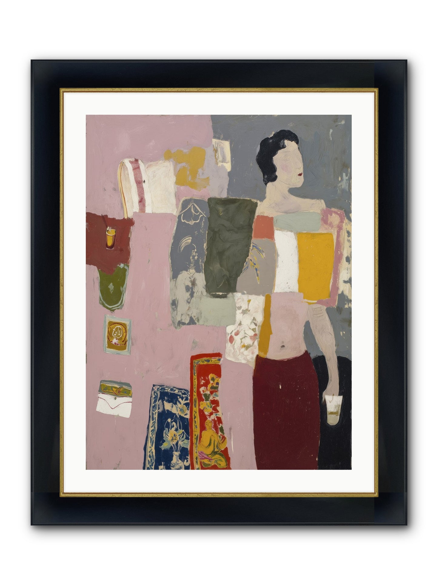 Secret Correspondence Framed Print - Wide Black w/Gold 24x32