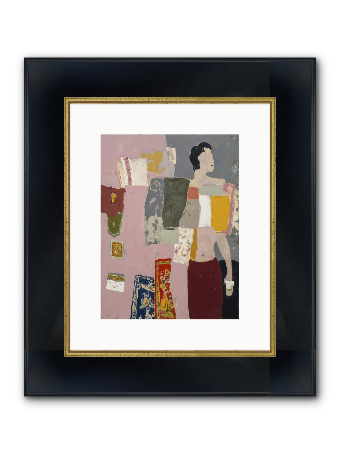 Secret Correspondence Framed Print - Wide Black w/Gold 9x12