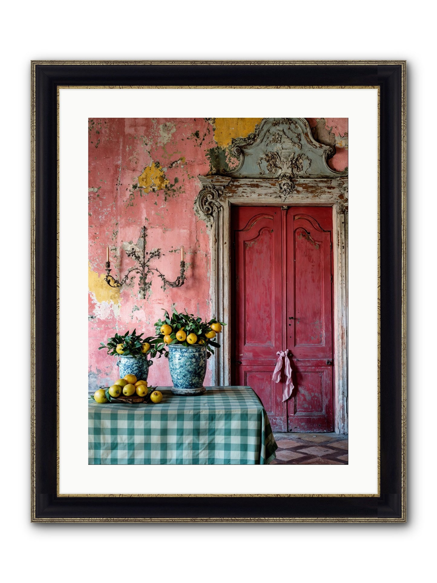 Secret Court Of Dreams Framed Print - Black & Gold 18x24