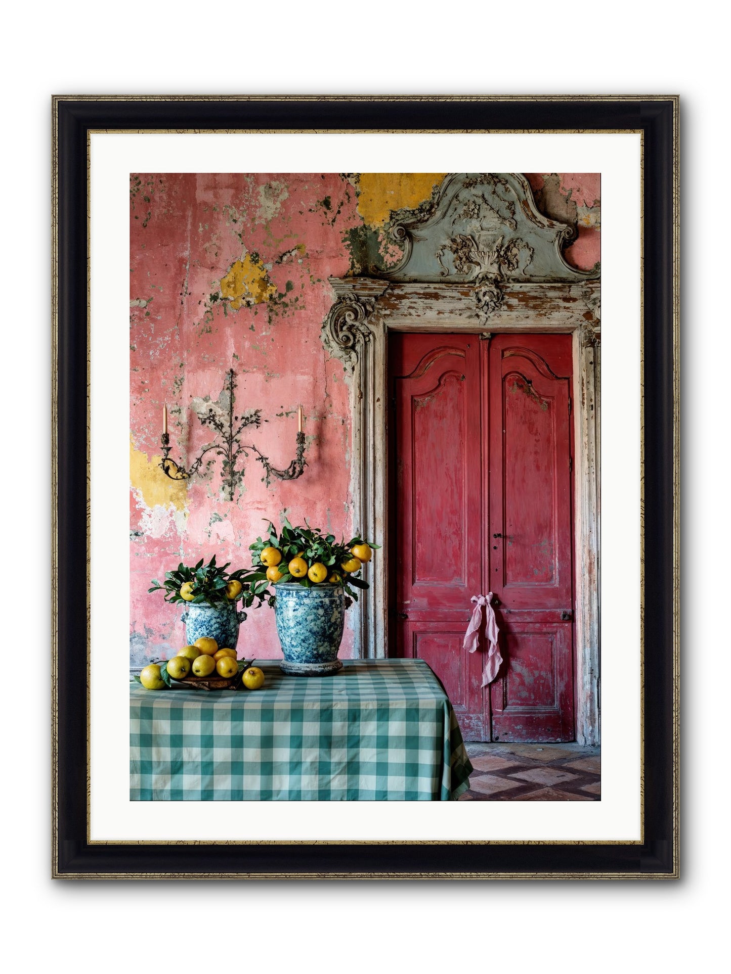 Secret Court Of Dreams Framed Print - Black & Gold 24x32