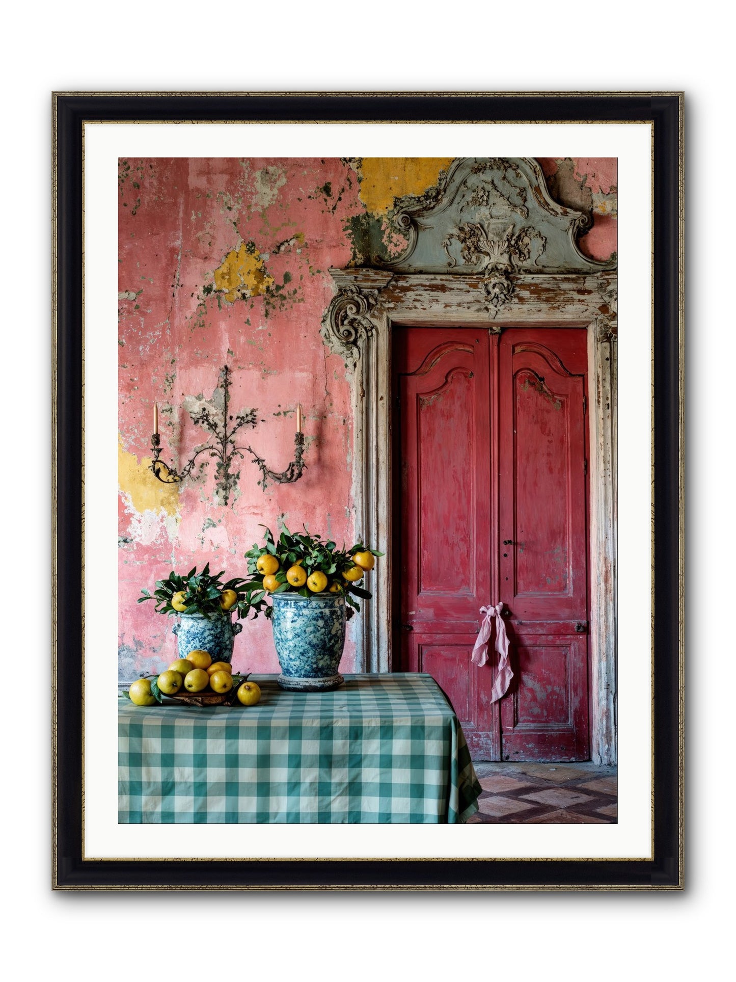 Secret Court Of Dreams Framed Print - Black & Gold 30x40