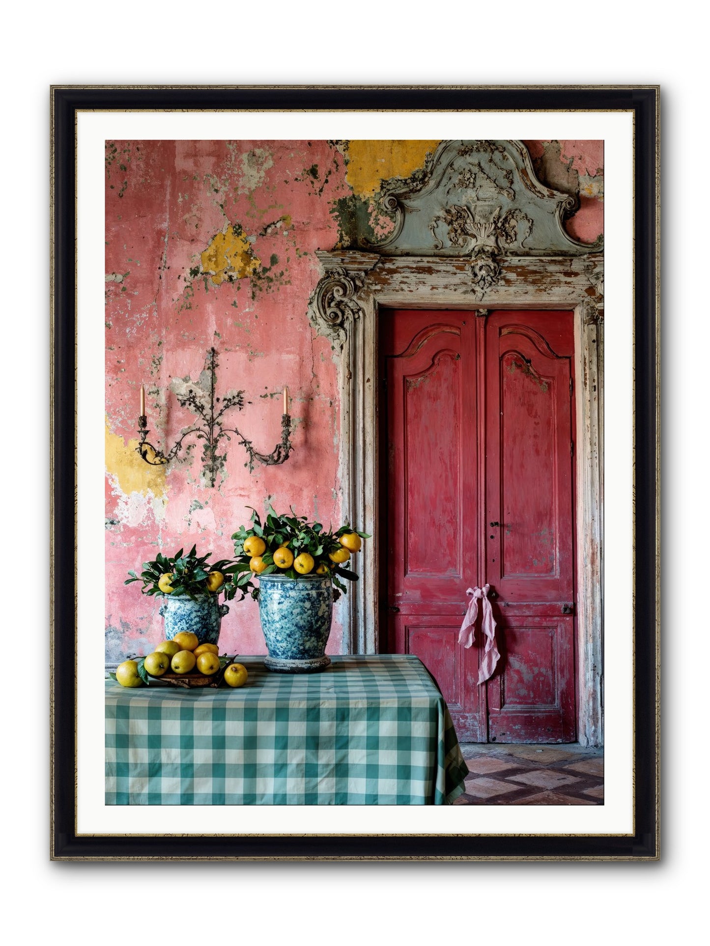 Secret Court Of Dreams Framed Print - Black & Gold 36x48