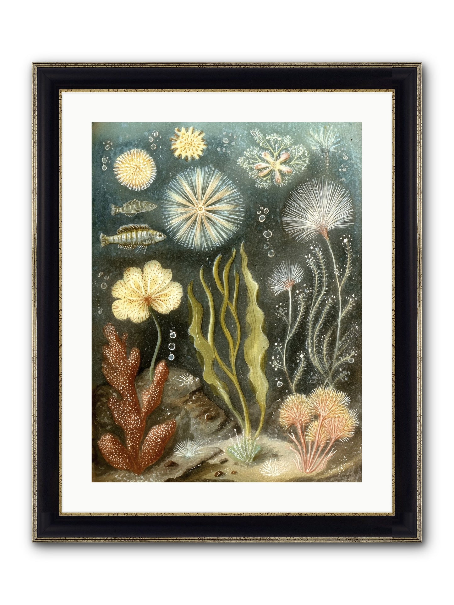 Secret Garden Framed Print - Black & Gold 18x24
