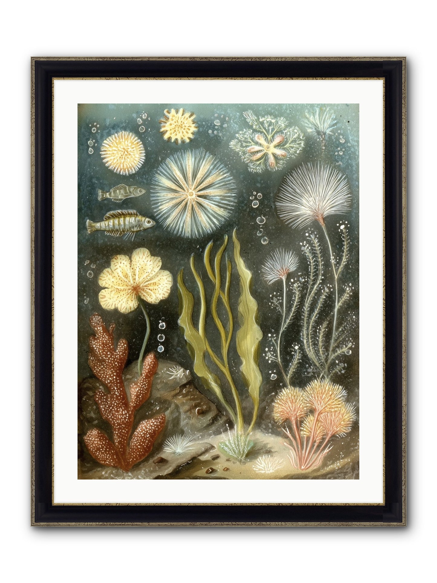 Secret Garden Framed Print - Black & Gold 24x32